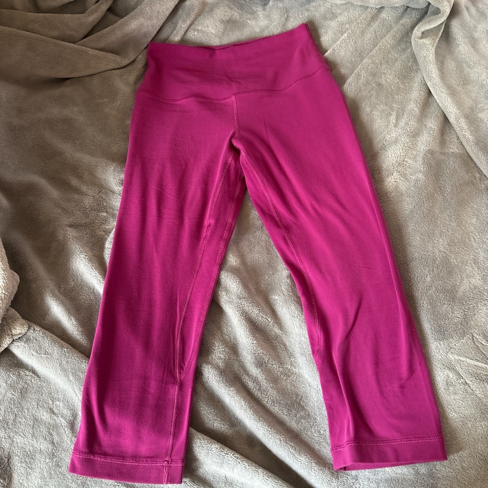 Lululemon Athletica Pink Leggings High Waist Cropped